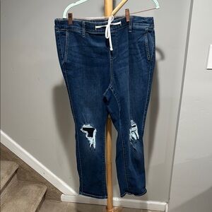 Torrid distressed pull on jeans